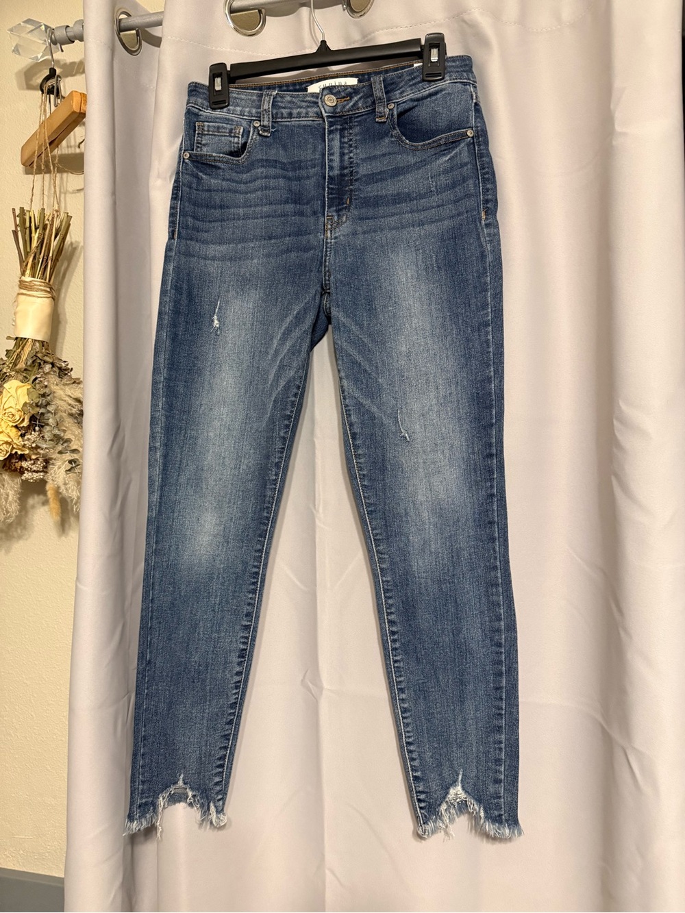 eunina Blue Distressed Skinny Jeans